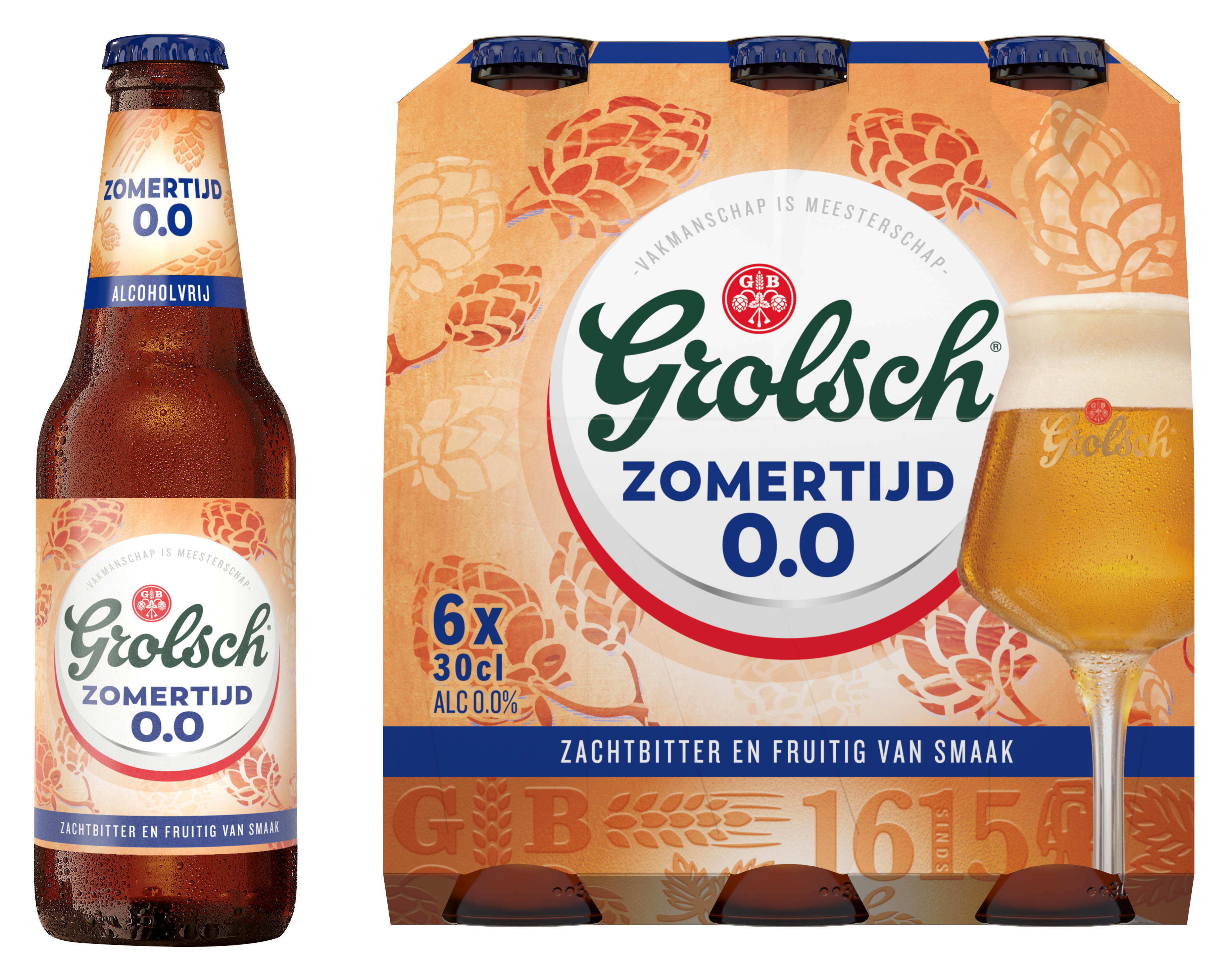 Grolsch introduceert nieuw alcoholvrij speciaalbier: Zomertijd 0.0%